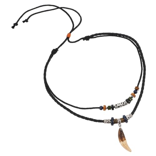 SOIMISS Ethnische Shark Tooth Halskette Herren Damen Boho Choker Vintage Surfer Schmuck Strand Schmuck Unisex Statement von SOIMISS