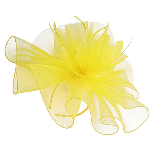 SOIMISS Fascinator Hut Für Damen Mit Netzschleier Und Federn Elegantes Hochzeits Und Teeparty-accessoire Für Braut Und Brautjungfern Leicht Und Komfortabel von SOIMISS