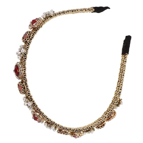 SOIMISS Feines Rotes Perlen haarband Damen Haarschmuck Party Kopfschmuck Braut Haarklammer Geschenk Geeignet für Frauen Mädchen von SOIMISS