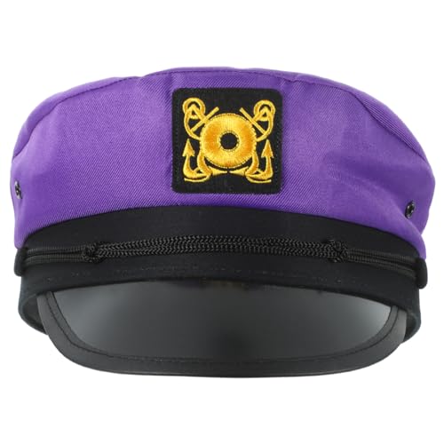 SOIMISS Fischerhut Matrosenhut für Cosplay Fischhut Matrosen-Outfit Matrosenkostüm Männer matrosenmützen herrenmütze Marinehut Kapitänsmütze Matrosenmütze für Erwachsene Polyester Violett von SOIMISS