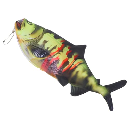 SOIMISS Fischförmiges Federmäppchen Kreatives Stiftetui mit Reißverschluss für Make Up und Schreibwaren Geräumig und Langlebig für Schule und Reisen von SOIMISS