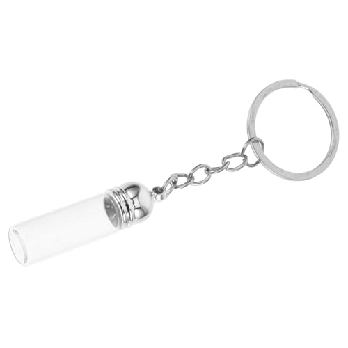 SOIMISS Schlüsselanhänger Für Flaschen Aus Und Metall Transparenter Ölanhänger Mit Sicherem Verschluss Driftflaschenform Als Schlüsselanhänger Oder Anhänger von SOIMISS