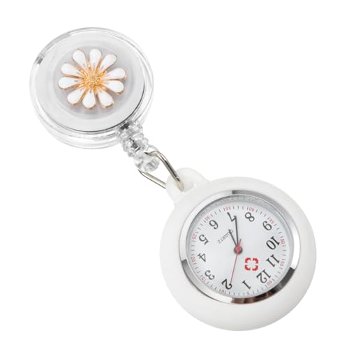 SOIMISS Uhr Für Krankenschwestern Einziehbare Ansteckuhr Pflegeuhr Mit Klarem Ziffernblatt Und Sicherheitsclip Für Ärzte Und Pflegepersonal von SOIMISS