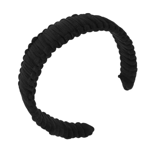 SOIMISS Anspruchsvolles Französisches Vintage-haarband Breit Und Bequem Geflochtenes Kopfstück Für Damen Make-up Und Mode-styling Schwarz Handwerkskunst 1 Stück von SOIMISS