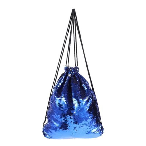 SOIMISS Umhängetasche Mit Pailletten Kordelzug-Beutel Glitzerndes Design Für Damen Leicht Zu Tragen Verstauen Schulterfreundlich Für Party Geburtstag Königsblaue Farbe Robustes von SOIMISS