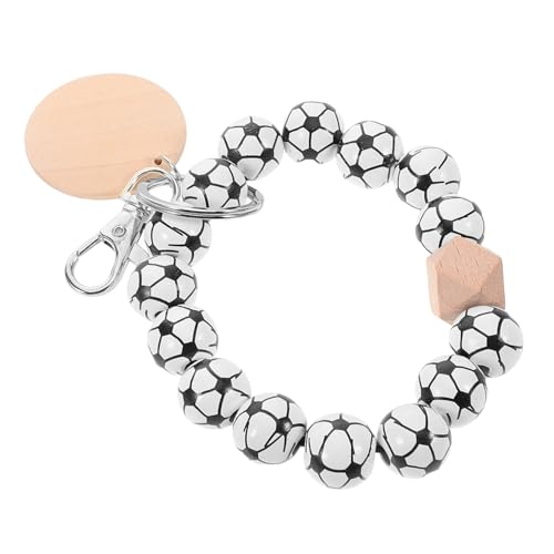 SOIMISS Benutzerdefinierte Fußball Schlüsselanhänger Sport Armband Fußball Perlen Schlüsselanhänger von SOIMISS