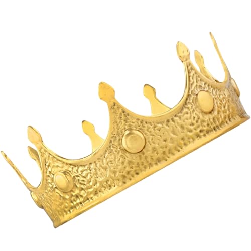 SOIMISS Geburtstagskrone goldene Königskronen Abschlussballkrone Feenkrone Kopfbedeckung Cosplay-Königskrone Krone für König Cosplay Königskronen für Leistung König Kostümzubehör Legierung von SOIMISS