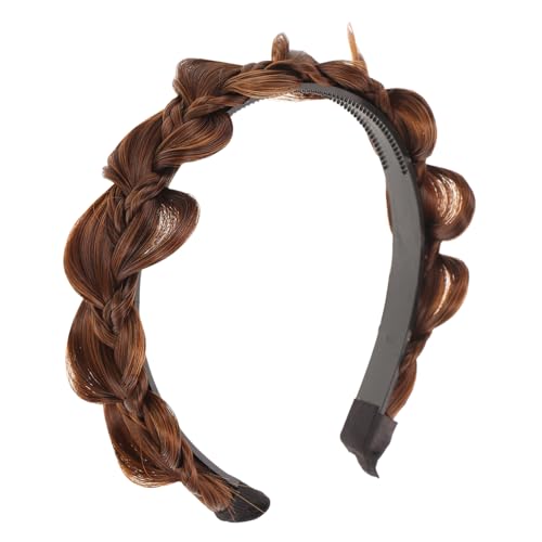 SOIMISS Geflochtenes Fischgrät Stirnband mit Zähnen aus Synthetischem Haar Rutschfester Haarschmuck für Frauen Leichtes Haarband für Alltag Party Sport und Styling von SOIMISS
