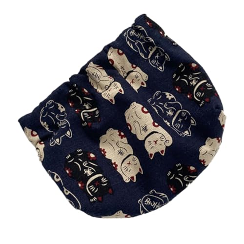 SOIMISS Geldbörse Lucky Cat Tragbare Münztasche Auto Schlüssel Halter Tragbare Wechseltasche Mädchen Tasche Handtasche Beutel Zum Organisieren Von Münzen Wechselt Die Tasche Baumwolle Blue von SOIMISS