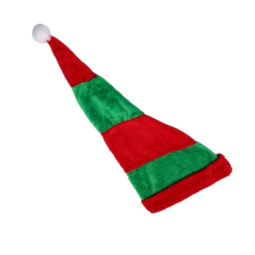 SOIMISS Langer Roter Und Grüner Gestreifter Clownhut Für Weihnachten Und Feiertage Accessoire Für Festliche Partys Und Familienfeiern von SOIMISS