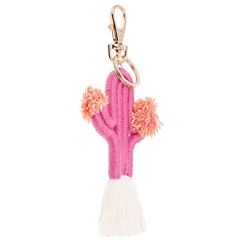 SOIMISS Gewebt Kaktus Keychain Handgemachte Böhmische Quaste Schlüsselanhänger Kaktusanlage Anhänger Boho Schlüsselanhänger Geschenk Schmuck für Frauen Mädchen Junge von SOIMISS