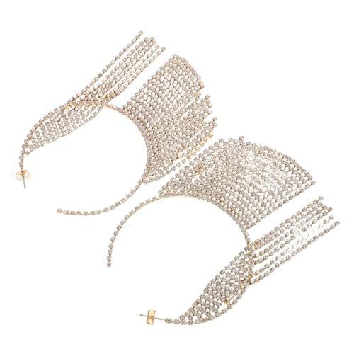 SOIMISS Runde Ohrringe Mit Strasssteinen Und Quasten Für Frauen Funkelnde Creolen Für Party Und Hochzeit Baumelnde Quastenohrringe Als Schmuck Langlebige Verarbeitung Leichter Komfort SOIMISS Runde Ohrringe Mit Strasssteinen Und Quasten Für Frauen Funkelnde Creolen Für Party Und Hochzeit Baumelnde Quastenohrringe Als Schmuck Langlebige Verarbeitung Leichter Komfort von SOIMISS