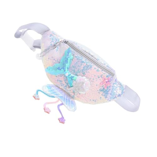 SOIMISS Glitzertasche mit Pailletten Verstellbare Bauchtasche und Brusttasche für Mädchen Modische Umhängetasche für Alltag und Reisen Silberner Meerjungfrau Look Vielseitig und Praktisch von SOIMISS