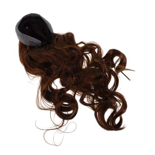 SOIMISS Glueless Synthetische Perücke mit Langem Lockigem Wellenlook Hitzebeständig Natürlicher Look Integriertes Graues Stirnband Komfortabel für Damen Vielseitig für Alltag und von SOIMISS