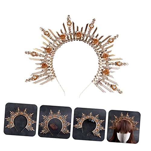 SOIMISS Göttinnen Krone Haarreif Gold Lolita Stil Mädchen Stirnband Cosplay Party Braut Haarschmuck von SOIMISS