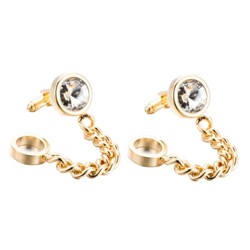 SOIMISS Goldene Herren Manschettenknöpfe mit Glanz Eleganter Business und Party Schmuck Stilvolle Schlichte Hemdmanschetten für Besondere Anlässe und Geschenkidee von SOIMISS