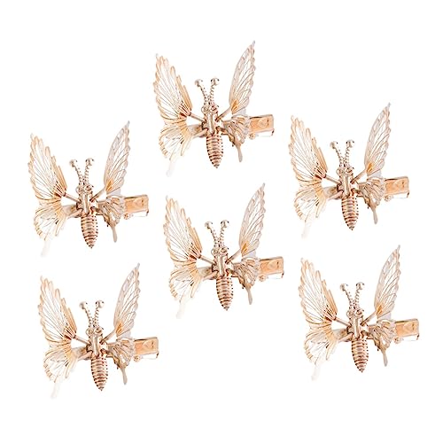 SOIMISS Goldene Schmetterling Haarklammern für Mädchen Leichte Metall Haarspangen Haarschmuck Clips Einfach zu Tragen für Party und Alltag von SOIMISS