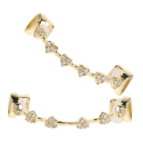 SOIMISS Goldplattierte mit Strasssteinen Modischer Hip Hop Zahnschmuck für Männer und Frauen Passender Mundschmuck für Partys Fotoshootings und Streetwear von SOIMISS