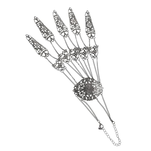 SOIMISS Gothic Hand Chain Fingernagel Krallen Armband Metall Damen Punk Hand Schmuck Tanz Performance Zubehör Schwarz von SOIMISS