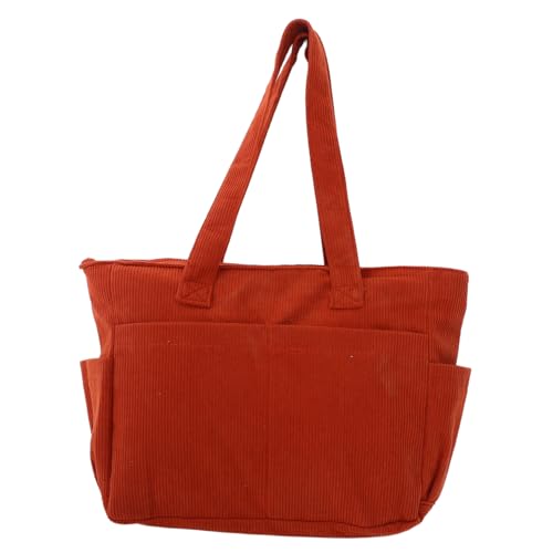 SOIMISS Große Canvas Umhängetasche mit Retro-design Vielseitig Tragbar als Crossbody oder Tote Wasserabweisend und Robust für Arbeit Studium Reisen Unisex Schultertasche in Orange von SOIMISS