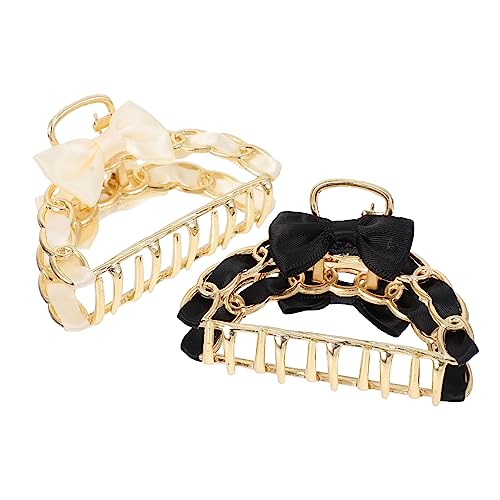 SOIMISS Große Set Haarklammern für Damen Stilvolle Haarspangen mit Schleifen Design Vielseitige Haarschmuck für Mädchen Schwarz Beige von SOIMISS