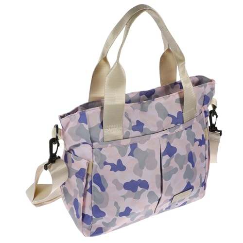 SOIMISS Große Wickeltasche mit Ergonomischen Schultergurten Extra Breitem Öffnung Multifunktionalem Innenfach für Flaschen Kleidung Windeln Modische Mommy Handtasche Blaues Camouflage von SOIMISS