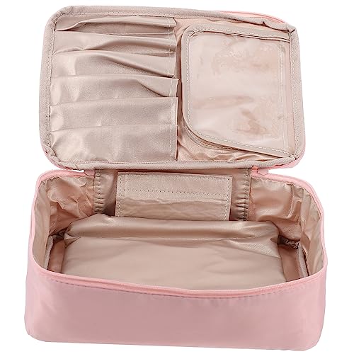 SOIMISS Großer Make Up Organizer aus PU Tragbare Kosmetiktasche für Toilettenartikel für Reisen Fitnessstudio und Alltag Leicht und Praktisch Große Kapazität von SOIMISS