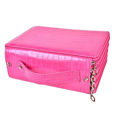 SOIMISS Großes Stifttasche mit Handgriff Geräumiger Pen Organizer und Multifunktionale Federmappe für Schule und Kunst Praktische Aufbewahrung für Stifte Pinsel und Schreibwaren Rosa von SOIMISS