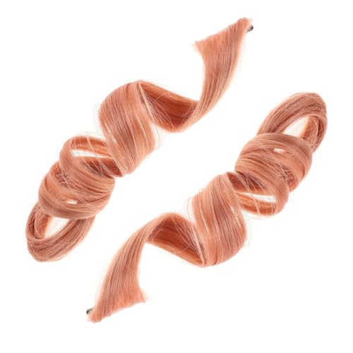 SOIMISS 2stücke Pinke Haarverlängerungen Clip-in Farbige Party-strähnen Für Mädchen Und Synthetische Haarteile Mit Und Regenbogen-haaraccessoires Für Stilvolle Frisuren von SOIMISS