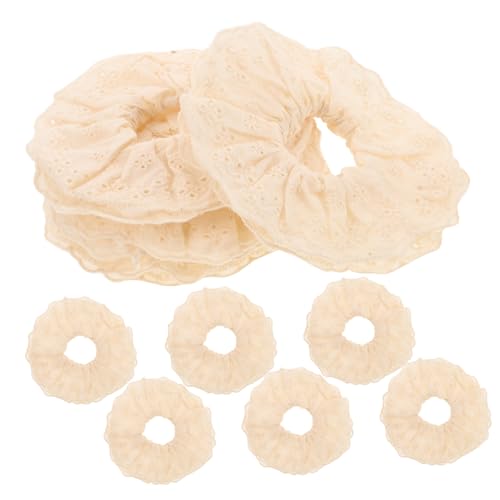 SOIMISS 10stücke Weiße Haargummis Aus Spitze Für Frauen Große Stoff-haarschleifen Jumbo-haargummis Als Haar-accessoires Für Dickes Haar von SOIMISS