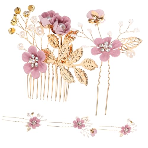 SOIMISS Haarkamm Blumenhaarkamm Perlenhaarkamm u Form Haarnadel Perlen Blumenhaarnadel Dekorative Haarkämme Für Frauen Und Mädchen Hochzeit Verlobung Abendgarderobe von SOIMISS