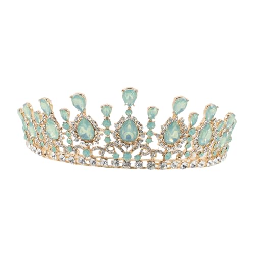 SOIMISS Haarkrone Braut Grüne Strass Steine Stilvolles Hochzeits Accessoire Vielseitige Brautkopfschmuck für Hochzeit Geburtstag Fotoshooting Romantische Tiara von SOIMISS