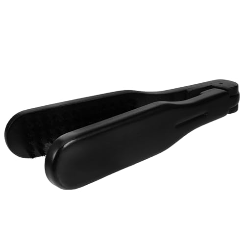 SOIMISS Haarstyling Kamm mit Borsten Doppelseitiger Glättungskamm für Natürlich Glattes Haar Eleganter Schwarzer Förmiger Haar Glätteisen Kamm für Damen und Herren von SOIMISS