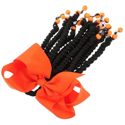 SOIMISS Geflochtener Pferdeschwanz mit Schleife für Mädchen Haarverlängerung mit Perlen Zopfverlängerung für Kinder Bequem für Täglichen Gebrauch und Partys Wiederverwendbar und Sicher von SOIMISS