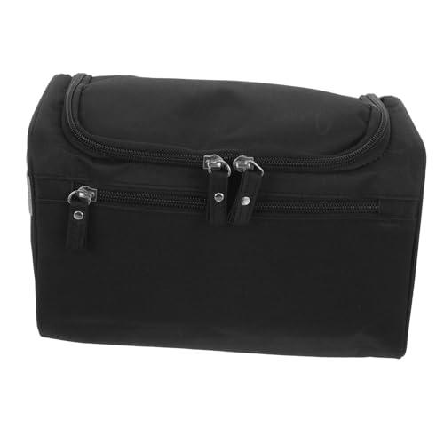 SOIMISS Hängende Tragbare Kulturtasche mit Haken Großer Stauraum Multifunktionaler Waschbeutel für Herren Kompakte Kosmetiktasche für Reisen Camping und Badezimmer Schwarzes Design von SOIMISS