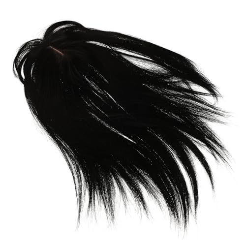 SOIMISS Hair Topper mit Dunkelbraun Clip in Haarteil für Dünnes Haar Echthaar Extensions Natürliches Volumen Unsichtbar Leichter Sitz für Frauen von SOIMISS