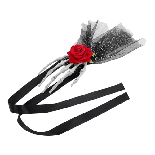 SOIMISS Halloween Headband Mit Schleier Hand Skeleton Kopfschmuck Für Kostümpartys Für Frauen Und Familienfeiern Leicht Und Komfortabel Zu Tragen von SOIMISS