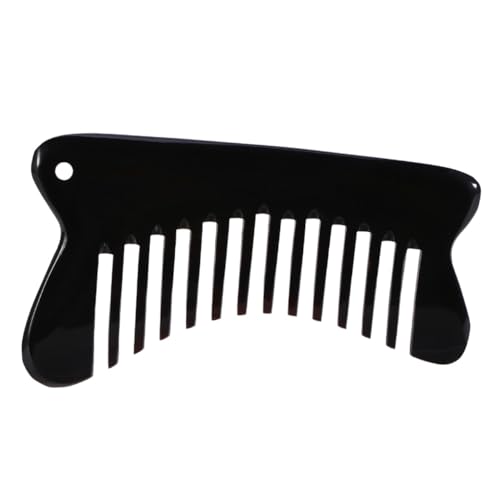 SOIMISS Handgefertigter Natürlicher Horn Kamm mit Breiten Zähnen Tragbares Massage Tool für Kopfhaut und Glättendes Haar Geeignet für Männer und Frauen Langlebig und Leicht für Unterwegs von SOIMISS