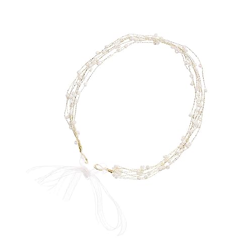 SOIMISS Handgefertigtes Braut Stirnband mit Imitationsperlen Eleganter Haarschmuck für Damen Perlen Haarreif für Hochzeit Brautschmuck und Festliche Anlässe von SOIMISS