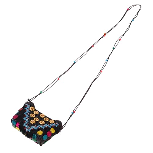 SOIMISS Handgewebte Ethno Umhängetasche Damen Boho Stil Rattan Crossbody Tasche mit Quasten für Alltag Reise und Freizeit Handgefertigt Langlebig Einzigartig von SOIMISS