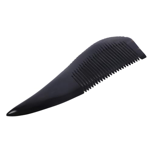 SOIMISS Haarkamm für Männer und Ergonomischer Friseurkamm Feinzahniger Kamm für Haarglättung und Massage für Zuhause und Hotel Schwarzer Wasserbüffelhorn Kamm von SOIMISS