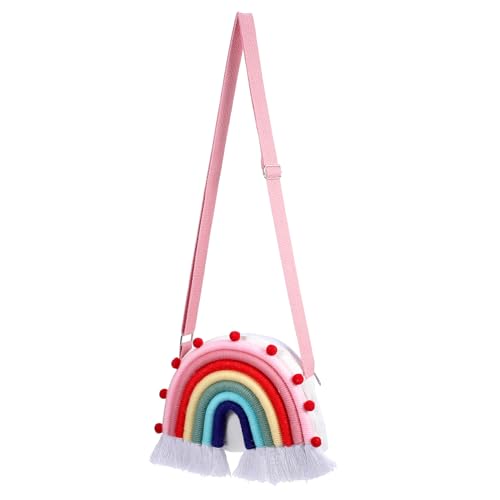 SOIMISS Junge Mädchen Regenbogen Umhängetasche Kreative Crossbody Handtasche Für Kleinkinder Tragetasche Und Wanddeko Leicht Und Praktisch Für Mädchen Und Jungen von SOIMISS