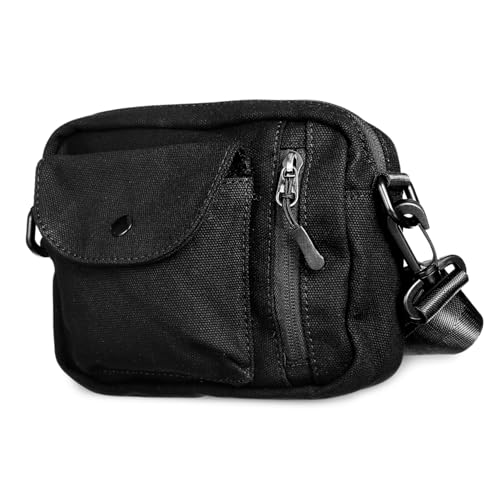 SOIMISS Herren Canvas Messenger Bag Schultertasche Verstellbar Einfache Umhängetasche für Arbeit Schule Freizeit Reisen Täglicher Gebrauch Kompakt Robust Stilvoll von SOIMISS