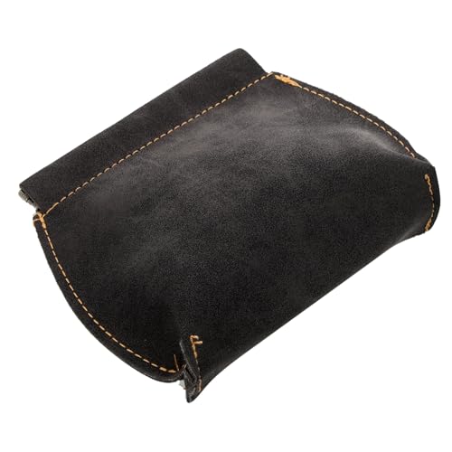 SOIMISS Herren Geldbörse aus PU Leder mit Automatischem Federverschluss Vintage Münzfach Portemonnaie Kompakte Tragbare Brieftasche für Business und Kosmetik Schwarzer Organizer Beutel von SOIMISS