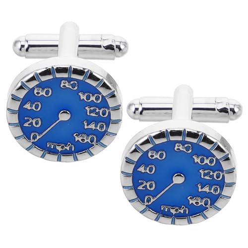 SOIMISS Herren Manschettenknöpfe mit Blauem Auto Tachometer Robustes Metall Stilvoll für Business Hochzeit Bräutigam Vater Accessoires für Hemdsärmel SOIMISS Herren Manschettenknöpfe mit Blauem Auto Tachometer Robustes Metall Stilvoll für Business Hochzeit Bräutigam Vater Accessoires für Hemdsärmel von SOIMISS