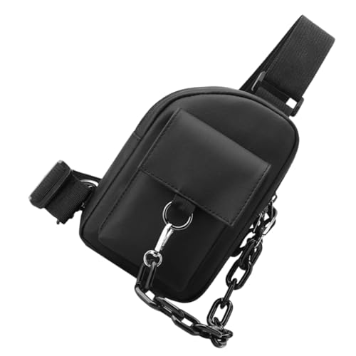 SOIMISS Herren Sling Bag Schultertasche Wasserabweisend Leicht Robust Crossbody Umhängetasche für Reisen Outdoor Business Alltag mit Großem Fassungsvermögen Schwarz von SOIMISS
