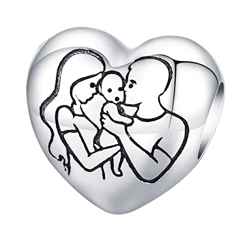 SOIMISS Herz Anhänger für Armband und Halskette Silber Charm für DIY Schmuck für Familie und Freunde Entspannende für Kreative Designs von SOIMISS