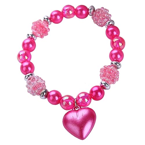 SOIMISS Perlenarmband für Mädchen Herzarmband Handgelenkdekoration Schmuck für Junge Mädchen Trendiges Armband mit Farbenfrohen Perlen von SOIMISS