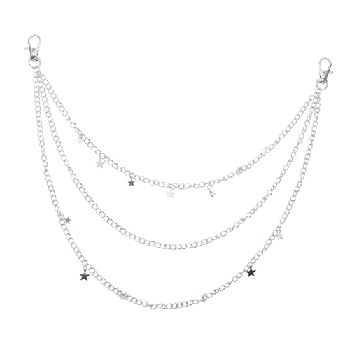 SOIMISS Hip Hop Hosenkette mit Symbol Anhänger und Stylischem Quasten Design Mehrlagige Robuste Metall Gürtelkette für Damen und Herren Modisches Streetwear Accessoire für Jeans und Hosen von SOIMISS