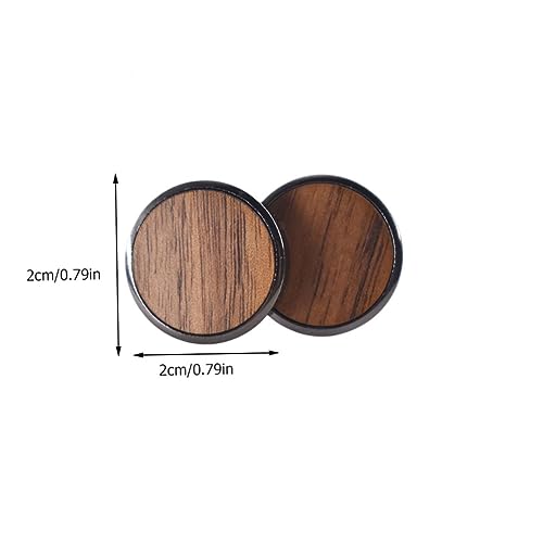 SOIMISS Holz Manschettenknöpfe Rund aus Amerikanischem Schwarznuss und Ahornholz Langlebig Verarbeitung Hemdknöpfe für Herren Geeignet für Hochzeit Business und Formelle Anlässe von SOIMISS